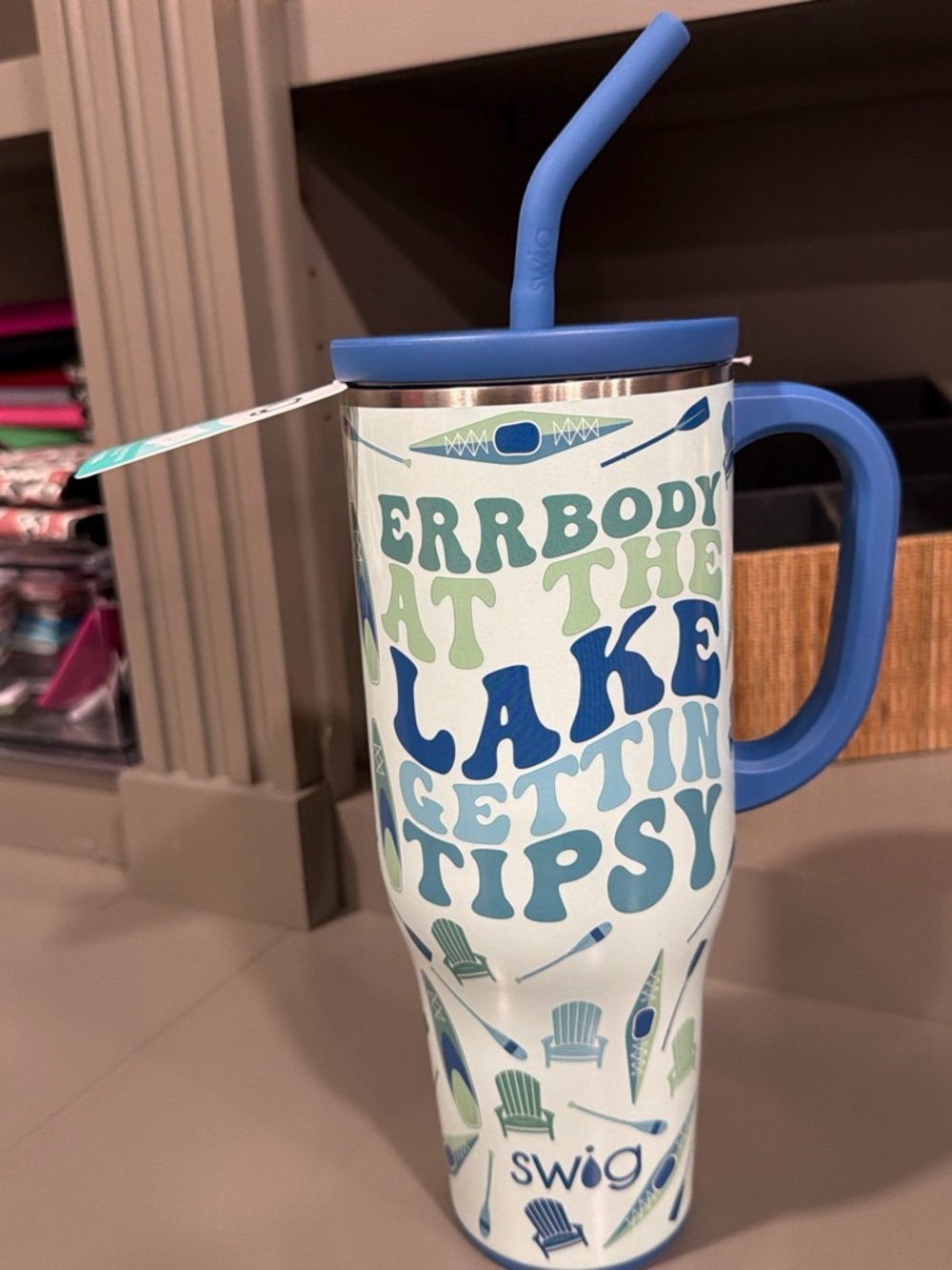 Swig Blue Lake Graphic Insulated Travel Tumbler